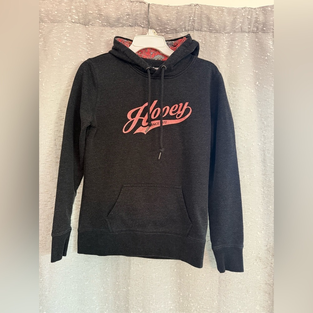 Dark grey Hooey Hoodie With Paisley‎ Hood. Size S